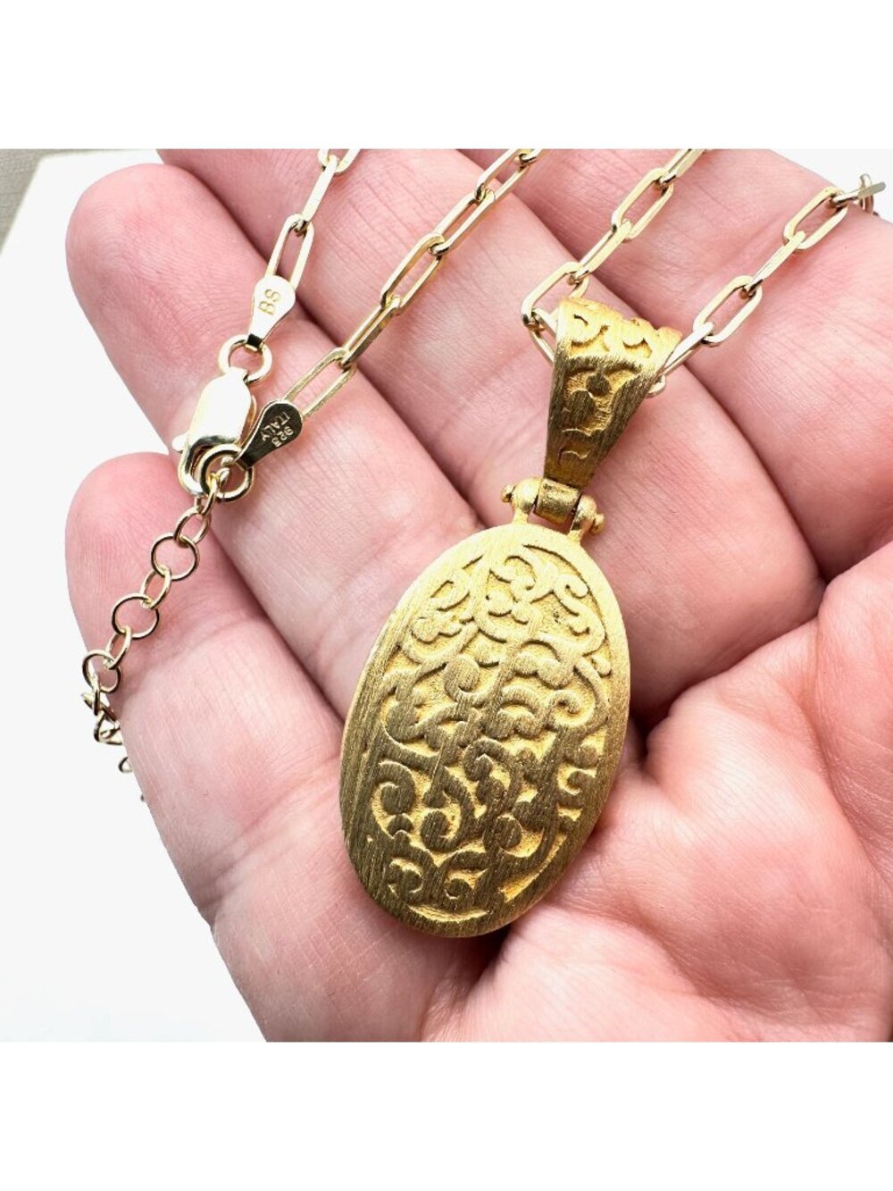 Veronese Womens Necklace 18K Gold Over Sterling Silver Pendant